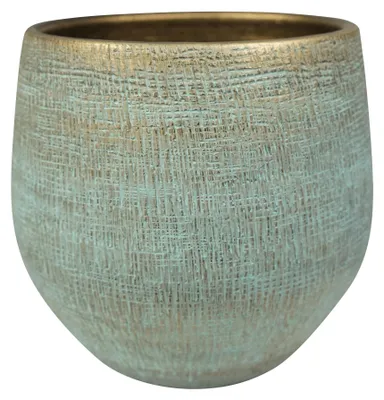 Produktbild von Steege Pflanztopf - moderner Look - blau - 36 x 32 cm