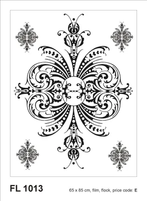 Produktbild von Sanders & Sanders Wandtattoo Barockmuster Schwarz 65 x 85 cm
