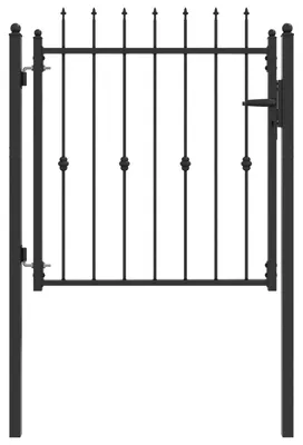 Immagine prodotto di vidaXL Cancello da recinzione HORST 100 x 100 cm in metallo nero, chiudibile a chiave