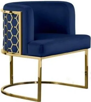Immagine prodotto di Sedia moderna, ideale per la sala da pranzo, il club o come poltrona imbottita. Colore: blu. Adatta anche come poltrona relax