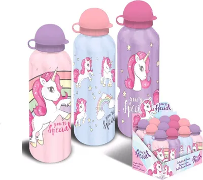 Produktbild von Aluminium-Trinkflasche, KIDS Euroswan Einhorn Flasche 500ml