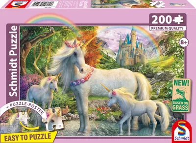 Image de Puzzle - SCHMIDT SPIELE - La Licorne et ses poulains - 200 pièces - À partir de 8 ans
