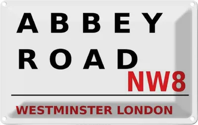 Produktbild von vianmo Blechschild 20x30 cm Street Abbey Road NW8 Abenteuer Reisen England Urlaub