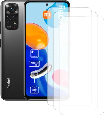 Produktbild von Drei Stück (3x) Display-Schutzfolie Displayschutz-Glas 9H Glas für Xiaomi Redmi Note 11