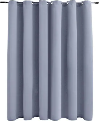 Produktbild von vidaXL Verdunkelungsvorhang mit Metallösen Grau 290 x 245 cm
