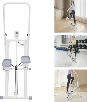 Obrázek produktu pro Stepper trenažér, výškově nastavitelný, skládací konstrukce, LCD displej, protiskluzové pedály, pro domácí trénink