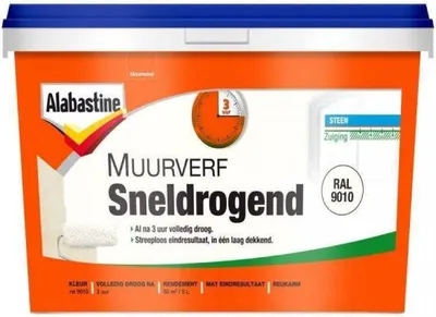 Productafbeelding van Sneldr. muurverf ral9010 5l Alabastine