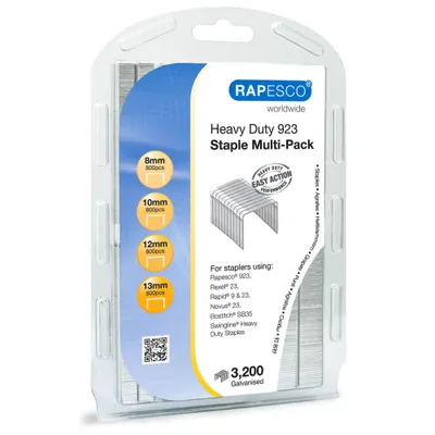 Image de RAPESCO Agrafes Multi Pack 923 1246 zingué 3.200 pcs/paquet