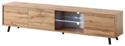 Produktbild von Selsey Galhad - TV-Lowboard Wotan Eiche Matt Mit Weißer LED-Beleuchtung 175 B