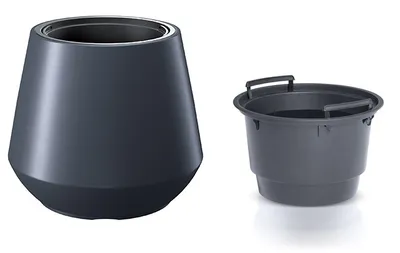 Produktbild von Sleek Planter with Smooth Surface and Elevated Tapered Base - Available in Multiple Colors