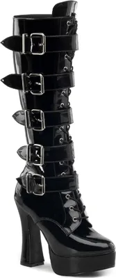 Produktbild von ELECTRA-2042 Damen Boots von Pleaser, Schwarz Lack , EU 39, US 9