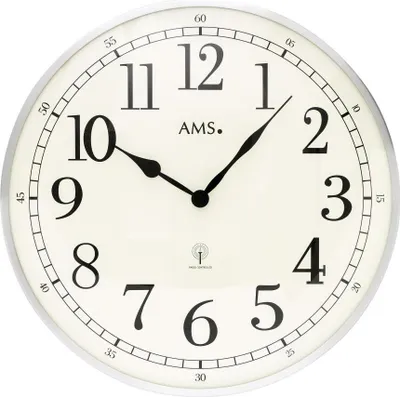Obrázok produktu pre Horloge murale radio-pilotée moderne diamètre du boîtier 40 cm - AMS Modèle: 5606