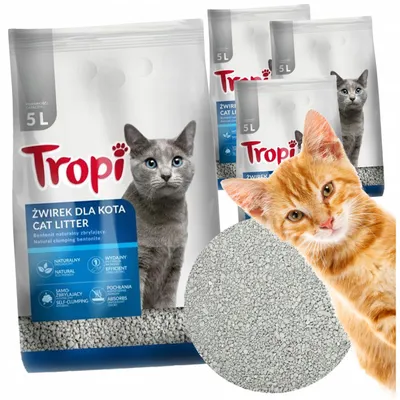Produktbild von Tropi Bentonit Katzenstreu, Klumpend, 20l