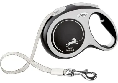 Produktbild von flexi COMFORT Gurt - schwarz - 5 m