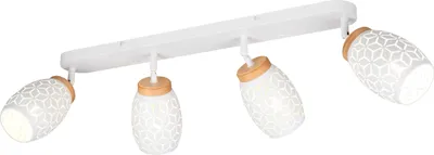 Obrázek produktu pro Stropní svítidlo, kov, bílé, E14, 4 žárovky, délka 74 cm