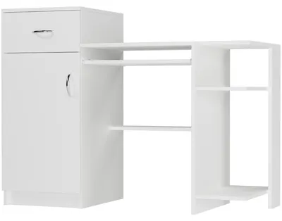 Obrázok produktu pre Počítačový písací stôl 120 cm so zásuvkou a skriňou FRAMIRE N-8, biely
