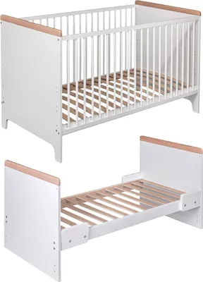 Produktbild von Best For Kids Gitterbett 2 in 1 Timo 70x140 cm Juniorbett Kinderbett Babybett ohne Matratze