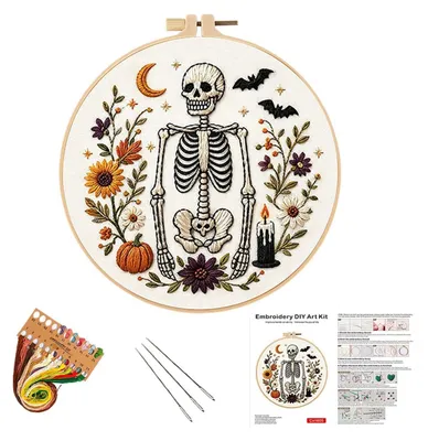 Zdjęcie produktu dla Zestaw do haftowania na Halloween, idealny do kreatywnych projektów szyciowych