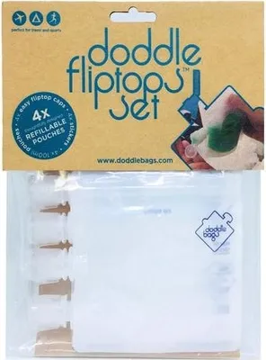 Produktbild von DoddleBag Fliptops-Set - 100 ml - Wiederverwendbar und BPA-frei