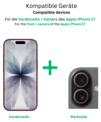 Immagine prodotto di 4x Pellicola Protettiva per Apple iPhone 17 mit Kameraschutz Protezione Schermo Claro Display dipos