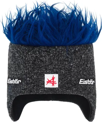 Produktbild von Eisbär Cocker MÜ SA Uni Wuschelhaarmütze mit Fleece-Inlet Grafit/Blau, 35003-208 - Gr. One Size