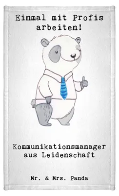 Produktbild von Mr. & Mrs. Panda Gästehandtuch Kommunikationsmanager Leidenschaft - Weiß - Geschenk, Witzig, Handtuch Gäste-WC, Kleines, Mini-Handtuch, Lustig, Spruch, Klein, Studium