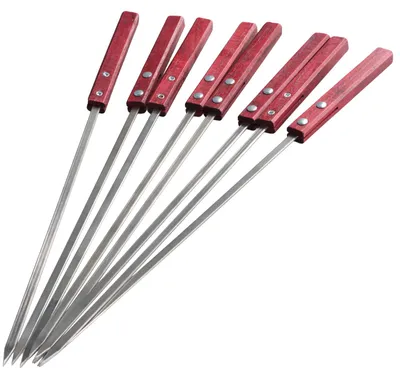Image de Ensemble de brochettes - Brochettes pour kebab avec manche en bois (8 pièces, 40 cm)