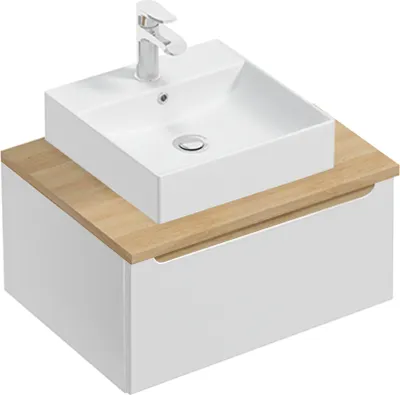 Produktbild von Waschtisch 60cm Livia mit 1 Schublade, Weiß