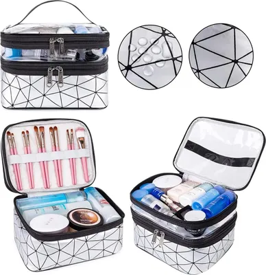 Produktbild von Famanu Kosmetiktasche Set mit 3 verschiedenen Größen - Transparent