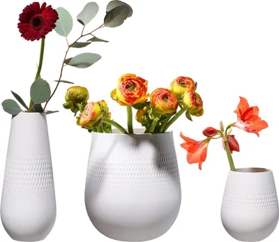 Produktbild von Villeroy & Boch Manufacture Collier Vasen-Set Carré 3-teilig blanc