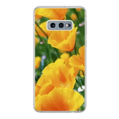 Produktbild von MuchoWow® Handyhülle Schutzhülle Hülle für Samsung Galaxy S10e Blumen - Garten - Orange Silikon Softcase Handy Hülle - Handy