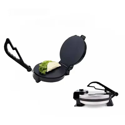 Produktbild von AIORBER Multifunktionaler Elektro Crepemaker mit Doppelheizplatte, Temperaturregler, Antihaft, für Pizza Pfannkuchen Frühstück – Schwarz