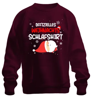 Obrázok produktu pre Oficiálne vianočné tričko na spanie Father Christmas Santa - Christmas Xmas Christmas Uni pulóver, bordová, 3XL