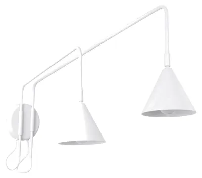 Produktbild von Wandleuchte NOX 2 weiß mit einem Schalter 2xE14 10W Stahl 30x80x150cm Sollux Lighting