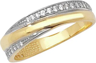 Produktbild von Stylischer 9 Karat (375) Gold Damen - Ring mit Zirkonia (synth.), 50 (15.9); TRS17107RSK