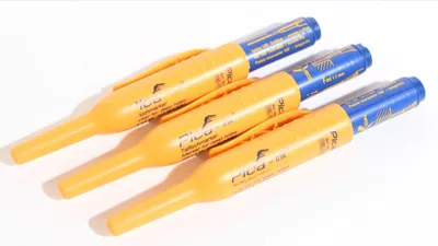 Imagen del producto de 3 marcadores para líneas profundas PICARD, , rojo y azul. Marcadores Pica-Ink, resistentes al agua y de tinta permanente