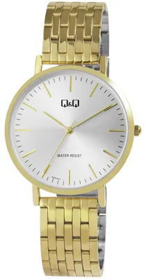 Immagine prodotto di Orologio da uomo, acciaio inossidabile, color oro, resistente all'acqua fino a 3 ATM