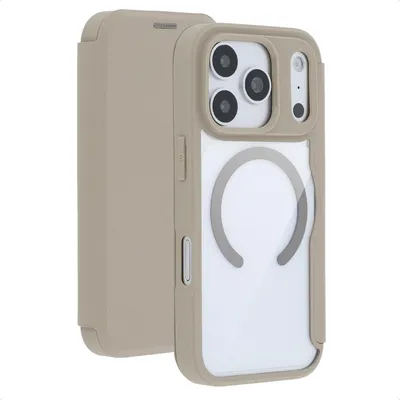 Productafbeelding van imoshion Transparante Bookcase met MagSafe voor de Apple iPhone 18 Pro / 17 Pro - Beige