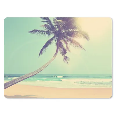 Produktbild von MuchoWow® Mauspad Mousepad Retro - Palme - Sonne - Sommer 23x19 cm - Mousepads - Maus Mat - Pad - Mausunterlage - Schreibtischunterlage - Mauspad