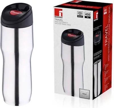 Produktbild von BERGNER TRAVEL Thermosflasche Vakuumflasche 450ml Edelstahl BG-5966-MM