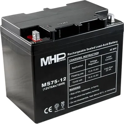 Zdjęcie produktu dla Akumulator MHPower MS75-12 VRLA AGM 12V/75Ah