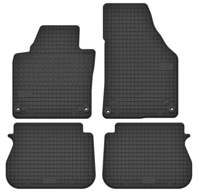 Image de Tapis de sol en caoutchouc pour Volkswagen Caddy 2K 2003-2020 (monospace) – 4 pièces, noirs, sur mesure