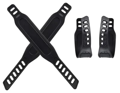 Imagen del producto de 2 pares de pedales de bicicleta ajustables con correas para los pies
