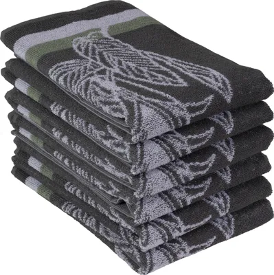 Produktbild von DoubleDry Küchentücher Baumwolle - 50x50cm - Frotteetücher -   - Hochwertige Küchenhandtücher - Jungle, Grau