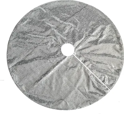 Produktbild von Weihnachtsbaumdecke Christbaumdecke Christbaumteppich Weiß Rock Rund Ø100cm WD03 Silber