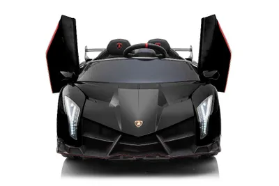 Produktbild von Kinderfahrzeug - Elektro Auto "Lamborghini Veneno" - lizenziert - 12V10AH, 4 Motoren- 2,4Ghz Fernsteuerung, MP3, Ledersitz+EVA+Allrad+2 Sitzer-Schwarz