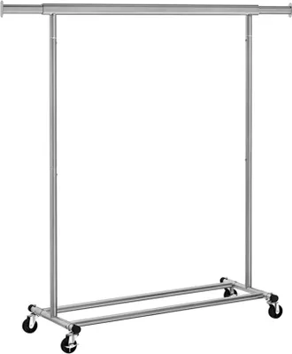 Produktbild von Kleiderständer auf Rollen, Tragkraft bis 90 kg, taubengrau