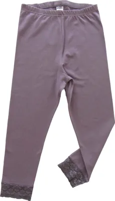 Produktbild von HERMKO 5722 Damen Capri-Leggings mit Spitze, Farbe:pflaume, Größe:40/42 (M)