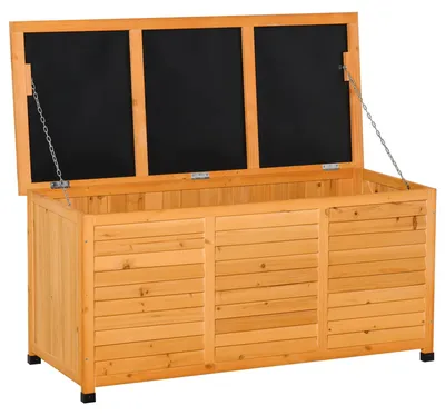 Immagine prodotto di Contenitore per cuscini da giardino - Cassetta per esterni - Contenitore per accessori da giardino - Con coperchio apribile - Design a sportello - Robusto - Resistente