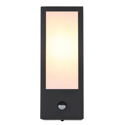 Produktbild von LED Außen Wandleuchte, Bewegungsmelder, schwarz, opal, H 32 cm